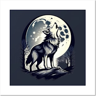 Howling wolf gift ideas Posters and Art